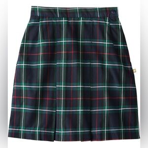 Dennis Uniform Stitched-Down Kick Pleat Skirt - Kemper Plaid, Size J15